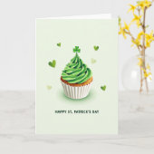 St Patricks Day Cupcake Card カード (黄色い花)