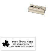 St Patrick's Day Custom Name & Address Shamrock ラバースタンプ (押印)