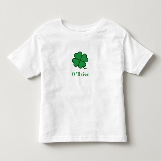 St. Patrick's Day | Custom Name Clover Design トドラーTシャツ (正面)