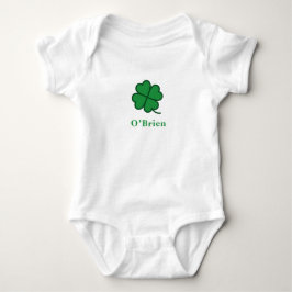 St. Patrick's Day | Custom Name Clover Design ベビーボディスーツ