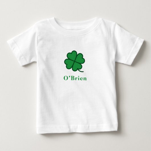 St. Patrick's Day | Custom Name Clover Design ベビーTシャツ (正面)