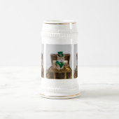 St Patrick's Day Cute Ginger Cat  ビールジョッキ (中央)