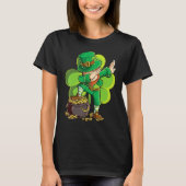 St Patricks Day Dabbing Leprechaun Boys Men Funny  Tシャツ (正面)