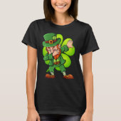 St Patricks Day Dabbing Leprechaun Clover Boys Gir Tシャツ (正面)