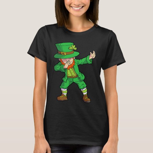 St Patricks Day Dabbing Leprechaun  Irish Dab Tシャツ (正面)