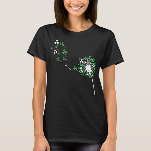 St Patricks Day Dandelion Shamrock Men Tシャツ (正面)