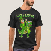 St Patricks Day Dinosaur Happy St Pat Trex Boys Gi Tシャツ (正面)