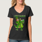 St Patricks Day Dinosaur Happy St Pat Trex Boys Gi Tシャツ (正面)