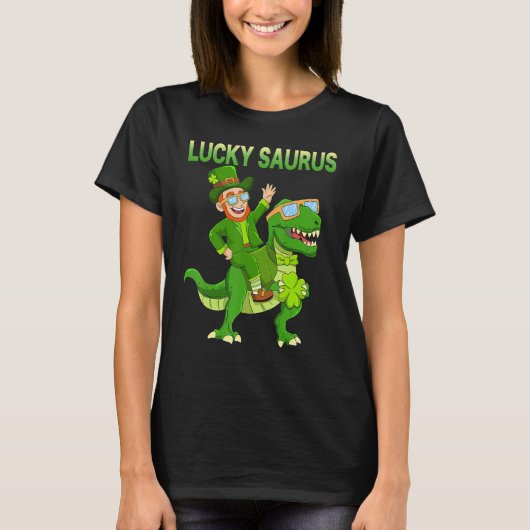 St Patricks Day Dinosaur Happy St Pat Trex Boys Gi Tシャツ (正面)