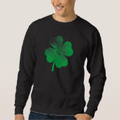 St Patricks Day Distressed Shamrock Saint Paddy's  スウェットシャツ (正面)