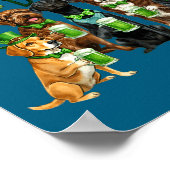 St patrick's day dog lovers squad  ポスター (角)