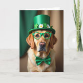 St Patricks Day Dog Photo Card カード (正面)