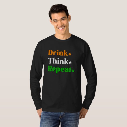 St Patricks Day Drinking Shamrock Beer Irish 1 Tシャツ (正面フル)