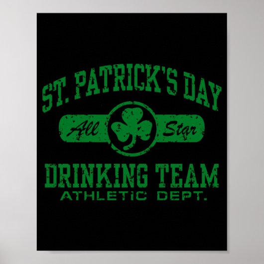 St Patricks Day Drinking Team T Shirt  ポスター (正面)