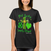 St Patricks Day Faith Christian Tee Not Lucky Simp Tシャツ (正面)