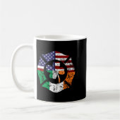 St Patrick's Day Fireman Gift Proud Firefighter Qu コーヒーマグカップ (左)