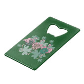 St Patricks Day Flamingo クレジットカード栓抜き (正面アングル)