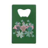 St Patricks Day Flamingo クレジットカード栓抜き (裏面)