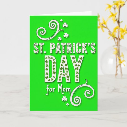 St Patricks Day For Mom Card カード (黄色い花)