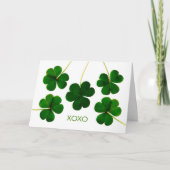 St. Patrick's Day for Partner, XOXO Shamrocks カード (正面)