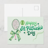 St. Patrick's day for tennis player  シーズンポストカード (正面/裏面)
