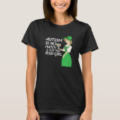 St Patricks Day Four Leaf C Irish Girl Autism Awar Tシャツ (正面)