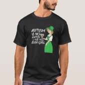 St Patricks Day Four Leaf C Irish Girl Autism Awar Tシャツ (正面)