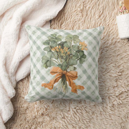 St Patrick's Day Four Leaf Clover クッション (ブランケット)