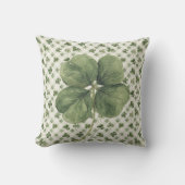  St Patrick's Day Four Leaf Clover  クッション (正面)