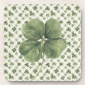 St Patrick's Day Four Leaf Clover コースター (正面)
