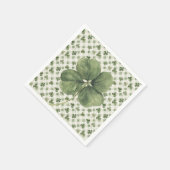  St Patrick's Day Four Leaf Clover  スタンダードカクテルナプキン (角)