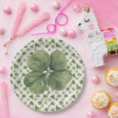  St Patrick's Day Four Leaf Clover  ペーパープレート (パーティー)