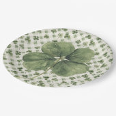  St Patrick's Day Four Leaf Clover  ペーパープレート (アングル)