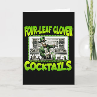 St Patricks Day Four Leaf Clover Tails St Paddys D カード