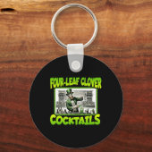 St Patricks Day Four Leaf Clover Tails St Paddys D キーホルダー (正面)