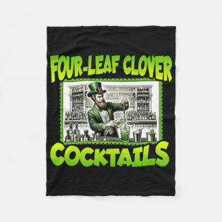 St Patricks Day Four Leaf Clover Tails St Paddys D フリースブランケット