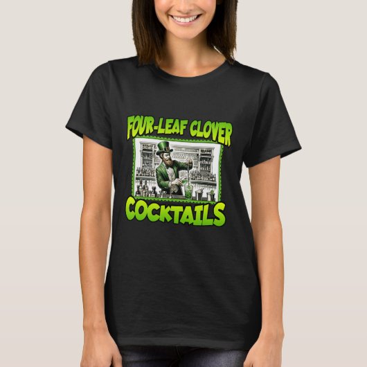 St Patricks Day Four Leaf Clover Tails St Paddys D Tシャツ (正面)