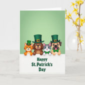 St Patricks Day Friends Card カード (黄色い花)