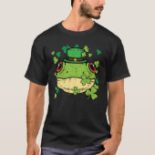 St Patricks Day Frog Face Saint Pattys Paddys Men  Tシャツ (正面)