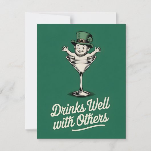 St Patricks Day Funny Drinking Card シーズンカード (正面)
