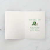 St. Patrick's Day Funny Leprechaun Coffee Card カード (内部)