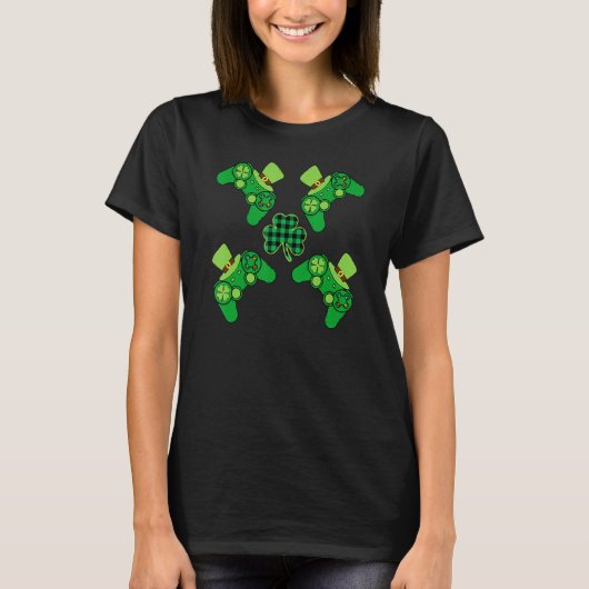 St Patricks Day Gaming Boys Shamrock Lover Tシャツ (正面)