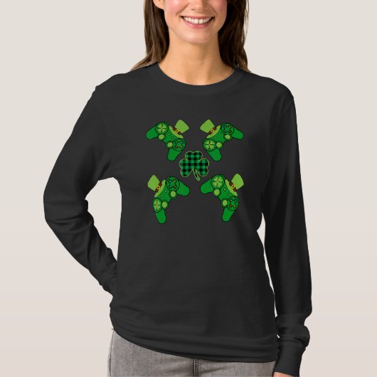 St Patricks Day Gaming Boys Shamrock Lover Tシャツ (正面)