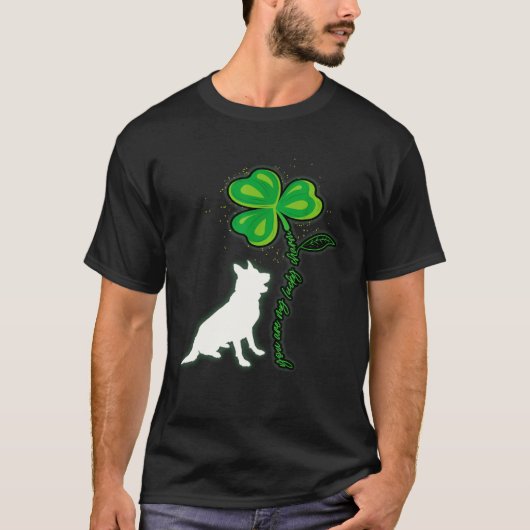 St Patricks Day German Shepherd My Lucky Charm Tシャツ (正面)