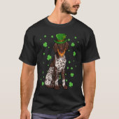 St Patricks Day German Shorthaired Pointer Dog Sha Tシャツ (正面)