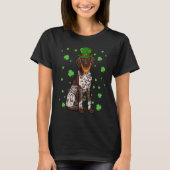 St Patricks Day German Shorthaired Pointer Dog Sha Tシャツ (正面)