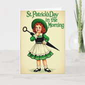St Patricks Day Girl Card カード (正面)