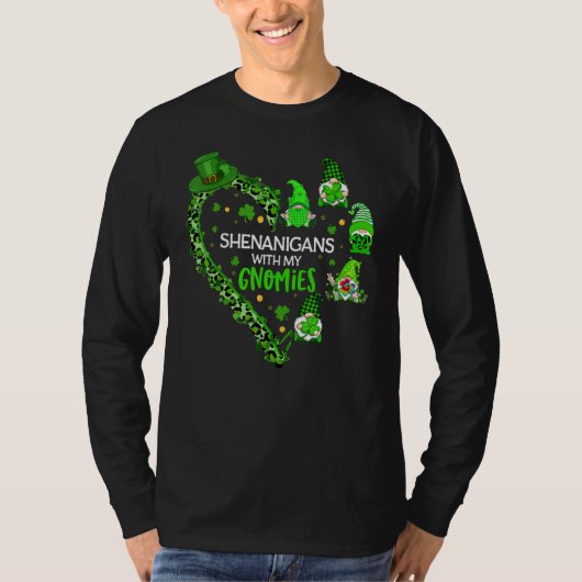 St Patricks Day Gnome Let Shenanigans Begin Shamro Tシャツ (正面)