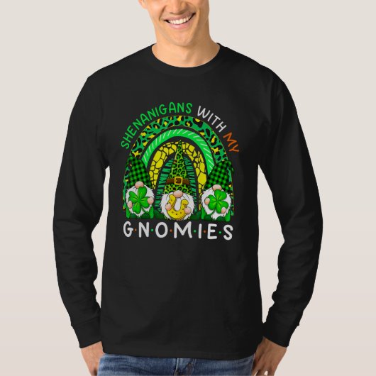 St Patricks Day Gnome Let Shenanigans Begin Shamro Tシャツ (正面)