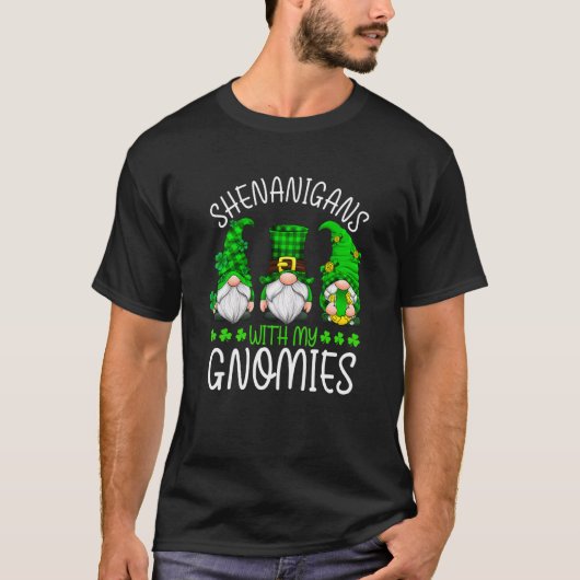 St Patricks Day Gnome Let Shenanigans Begin Shamro Tシャツ (正面)